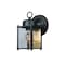 Designers Fountain Preston 8 in 1Light Black Outdoor Wall Lantern with Clear Glass Shade 1161-BK - alternate 1